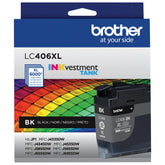 Brother LC406XLBK front packaging showing label and yield benefit