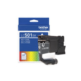 Brother LC501BK front packaging showing product and model, ensures original quality
