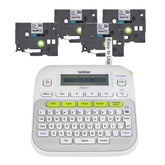 Brother PT‑D210 front view showing compact design and printed label benefit