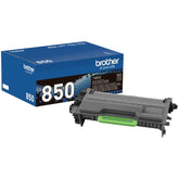 Brother TN850 front packaging showing cartridge and branding for reliable prints