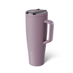 BrüMate Era Flip covered straw lid close-up showing SlideSeal for leak protection