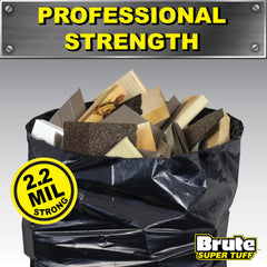 Brute Super Tuff close-up of black film texture highlighting tear resistance