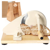 Brvclon front view of complete slicer showing compact footprint and control