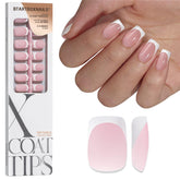 BTArtboxnails front packaging showing white French tips and pink base for easy identification