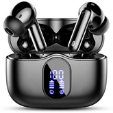 btootos front view with open case showing earbuds and battery display — quick status