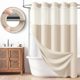 BTTN front view cream linen curtain gives a hotel-style look and neat hang