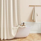 BTTN front view curtain showing full cream farmhouse style and mood
