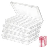 Budreu clear organizer front view showing stacked boxes and compact storage benefit