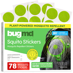 BugMD front packaging showing patch sheet and benefits visibly