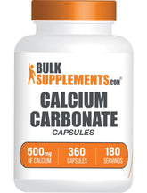 BulkSupplements front bottle view showing calcium supplement and clear labeling benefit