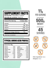 BulkSupplements powder close-up texture showing fine hydrolyzed collagen for easy mixing