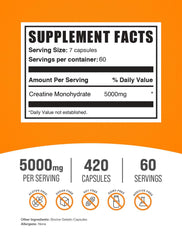 BulkSupplements open bottle with loose creatine capsules highlighting portability