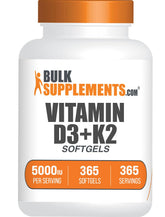 BulkSupplements front packaging showing bottle and 365-count for convenient yearly supply