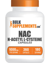 BulkSupplements front packaging showing NAC 1000 mg bottle and clear labeling for easy identification