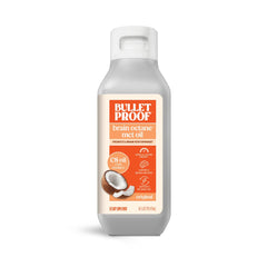 Bulletproof Brain Octane front packaging showing bottle and label benefit rapid energy
