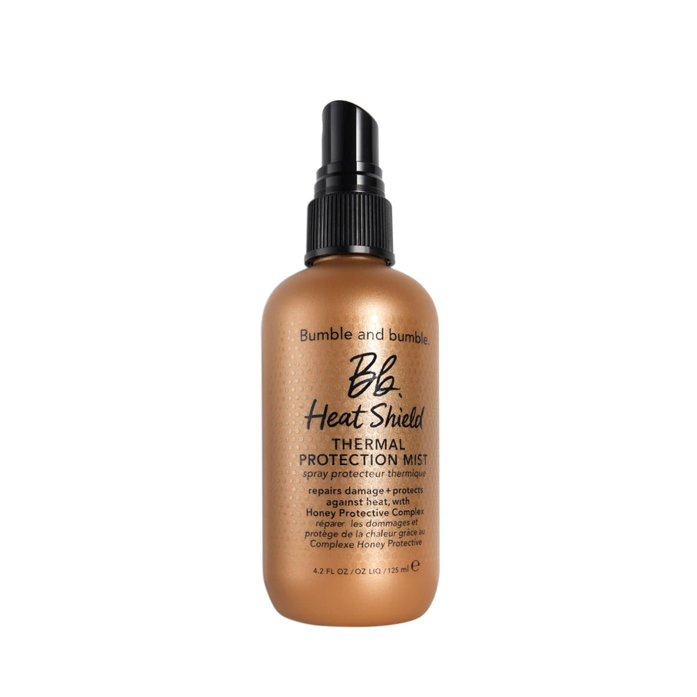 Bumble and bumble front packaging showing bottle and benefits