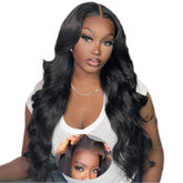 bunGiol front view showing 5x5 closure and natural hairline for instant wear