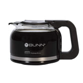 Bunn carafe front view showing full 10 cup capacity and clear markings for precise pouring