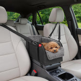 BurgeonNest front view of console dog seat showing secure fit and comfort