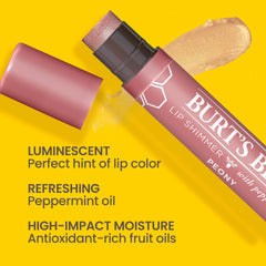 Burt's Bees tube with cap open ready for application offering quick, mess-free use