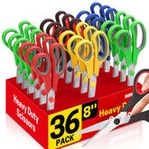 BURVAGY front packaging showing 36 scissors bulk pack and quick organization