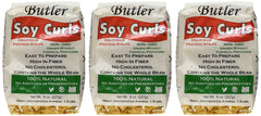 Butler Soy Curls front packaging showing brand and bag for easy identification and pantry benefit
