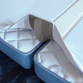Buve front packaging showing bed bridge and attached sheet for neat setup