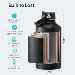 BUZIO straw lid with dust cover preventing debris for cleaner sips