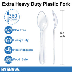 BYSNOW clear spoon closeup highlighting reinforced bowl strength