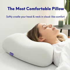 C CUSHION LAB pillow side profile highlighting cervical contour for neck alignment