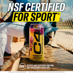 Hand holding C4 can to show size and portability for pre-workout convenience