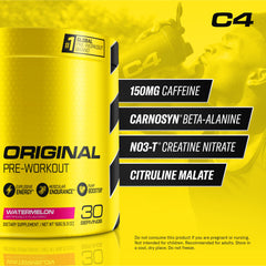 C4 original watermelon open tub showing fine powder texture for quick mixing