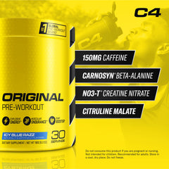 C4 powder texture close-up highlighting fine mixability and smooth scoopability