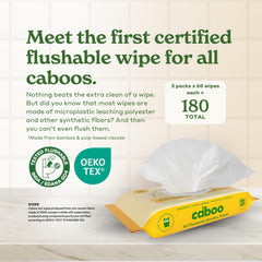 Caboo close-up of wipe texture highlighting soft bamboo viscose for gentle cleansing