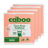 Caboo front packaging showing bulk 4-pack and branding, convenient storage benefit