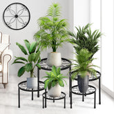 CADANI front view of five plant stands showing tiered display and stability benefit