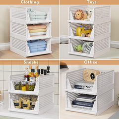 caktraie baskets in a closet organizing clothes and shoes efficiently