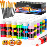 Caliart front packaging showing 36-color kit and included brushes for quick setup