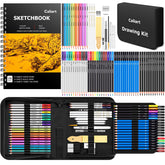 Caliart front packaging showing complete 176-piece kit and compact case benefit