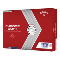 Callaway box front showing Chrome Soft 2022 dozen and packaging benefit