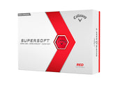Callaway Supersoft 2023 red front packaging showing pack and ball for clear identification