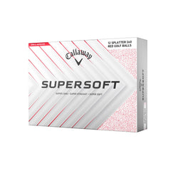 Callaway front packaging showing red splatter and 12-ball pack for easy selection