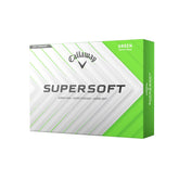 Callaway Supersoft front view showing green ball and soft-feel benefit
