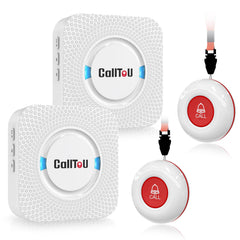 CallToU front view showing receiver and two call buttons for reliable alerts