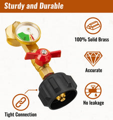 CALPOSE solid brass threads and seal for corrosion resistance and tight fit