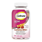 Caltrate gummy bites front package showing bottle and label benefit