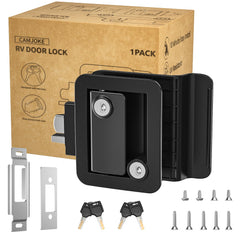 CAMJOKE front assembly showing door lock face and handle, clear security benefit