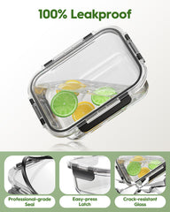 Canfanni nested glass containers saving cabinet space and organization