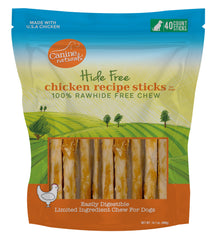 Canine Naturals front packaging showing 40-count chicken chews and benefits
