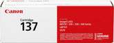 Canon 137 front packaging showing product and compatibility information for reliability
